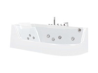 Baignoire balnéo vitrée blanche - 1 place - 263l - angle gauche (x2) - afbeelding 2 van  8