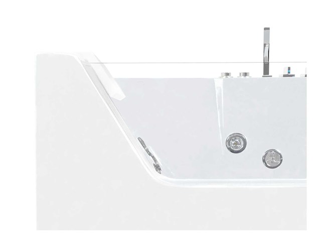 Baignoire balnéo vitrée blanche - 1 place - 263l - angle gauche (x2) - afbeelding 4 van  8