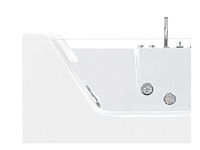Baignoire balnéo vitrée blanche - 1 place - 263l - angle gauche (x2) - afbeelding 4 van  8