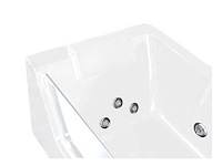 Baignoire balnéo vitrée blanche - 1 place - 263l - angle gauche (x2) - afbeelding 6 van  8