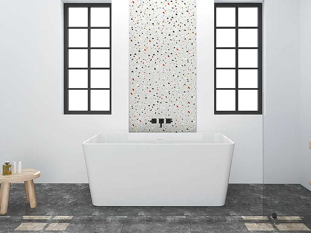 Baignoire îlot rectangulaire - 208 l - blanche - acrylique - afbeelding 1 van  8