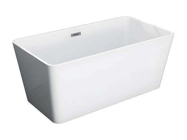 Baignoire îlot rectangulaire - 208 l - blanche - acrylique - afbeelding 4 van  8
