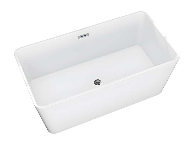 Baignoire îlot rectangulaire - 208 l - blanche - acrylique - afbeelding 5 van  8