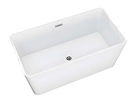 Baignoire îlot rectangulaire - 208 l - blanche - acrylique - afbeelding 5 van  8