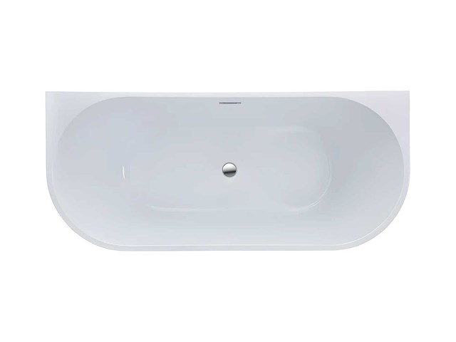 Baignoire semi îlot - 200l - 149,5 x 75 x 58 cm - blanche - acrylique - afbeelding 5 van  7