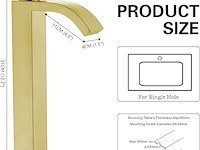 Baitujie hoge wastafelmengkraan - afbeelding 2 van  5