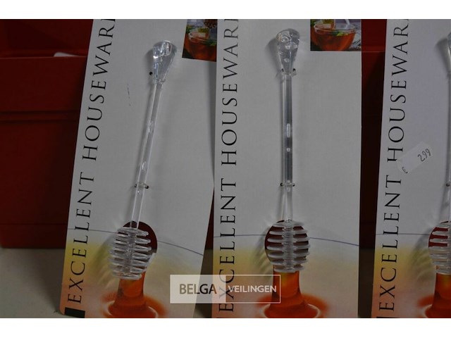 Bak met 9 honinglepels - afbeelding 2 van  2