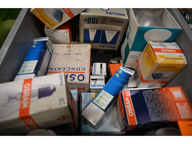 Bak met diverse lampen - afbeelding 2 van  2