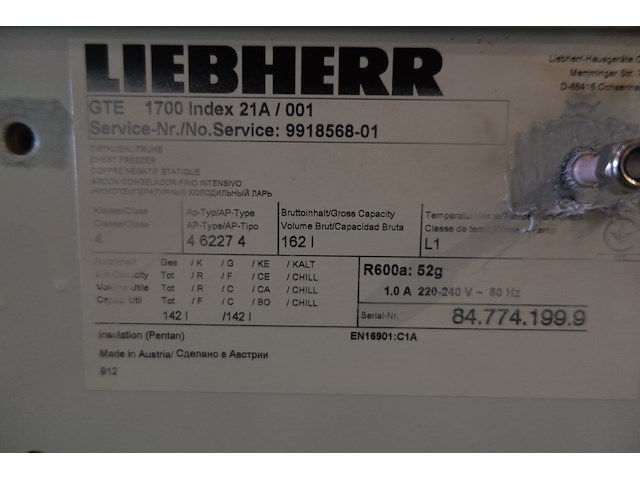 Bakdiepvries liebherr - afbeelding 4 van  4