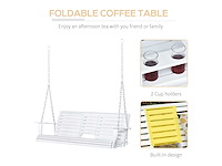 Balancelle de porche 3 places en bois, banc - afbeelding 6 van  8