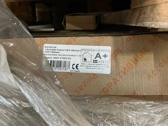 Baldocer rod. reverse travertino plint (8x pallet) - afbeelding 6 van  6