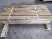 Balk geimpregneerd 9x9x100 cm 10 stuks - afbeelding 2 van  2