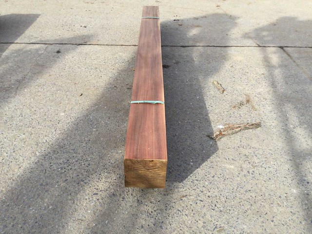 Balk padouck 2750 x 200 x 200 mm ( 1 x ) - afbeelding 5 van  8