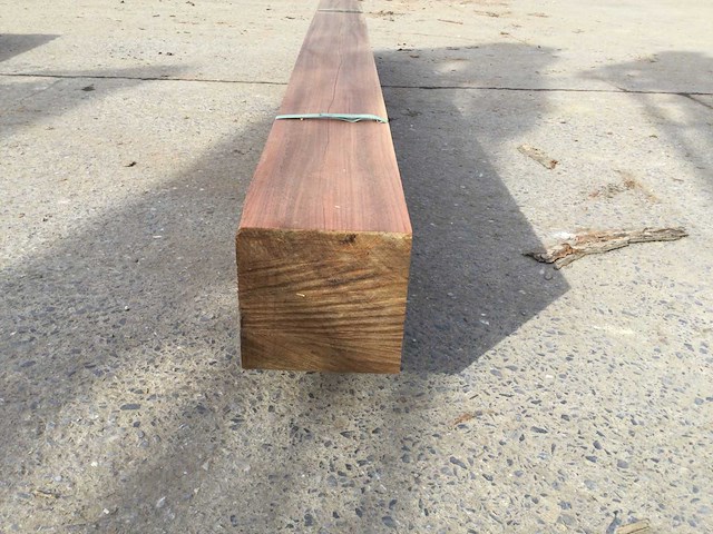 Balk padouck 2750 x 200 x 200 mm ( 1 x ) - afbeelding 6 van  8