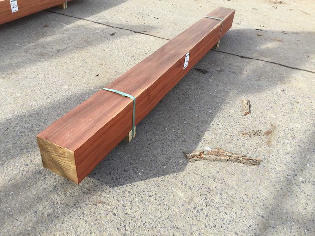 Balk padouck 2750 x 200 x 200 mm ( 1 x ) - afbeelding 7 van  8