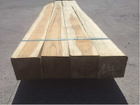Balk teakhout 2340 x 80 x 80 mm (4x) - afbeelding 3 van  6