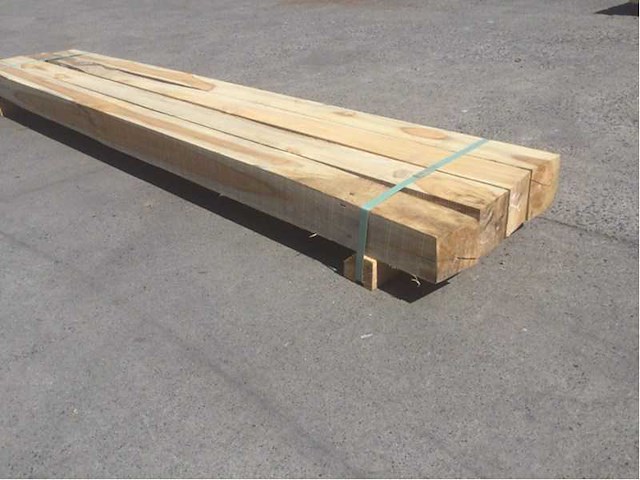 Balk teakhout 2340 x 80 x 80 mm (4x) - afbeelding 7 van  7