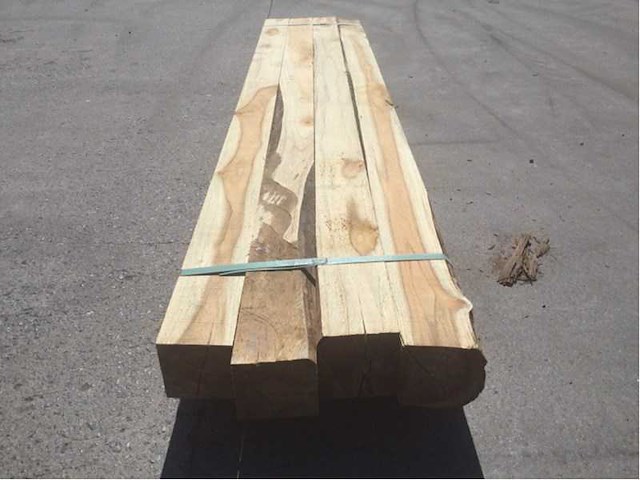 Balk teakhout 2340 x 80 x 80 mm (4x) - afbeelding 6 van  7