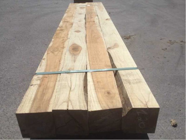 Balk teakhout 2340 x 80 x 80 mm (4x) - afbeelding 3 van  8