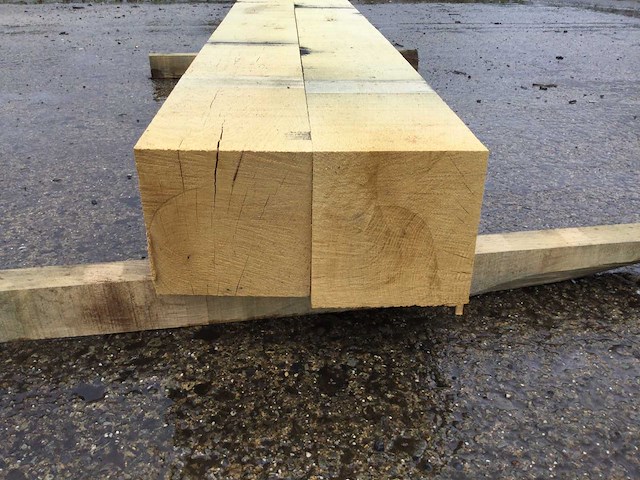 Balken eiken 1880 x 187 x 187 mm ( 2 x ) - afbeelding 4 van  9