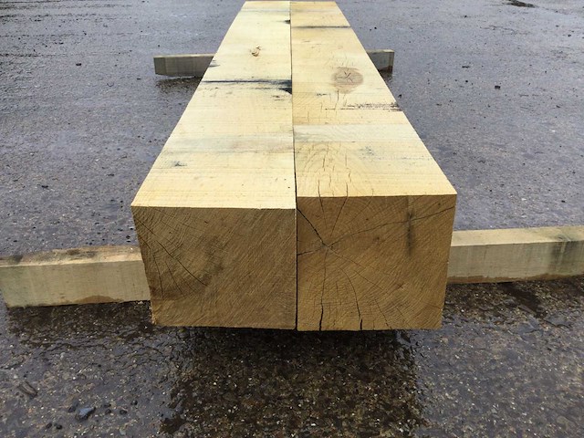 Balken eiken 1880 x 187 x 187 mm ( 2 x ) - afbeelding 6 van  9