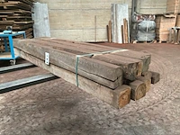 Balken in teak hout (10x) - afbeelding 2 van  5