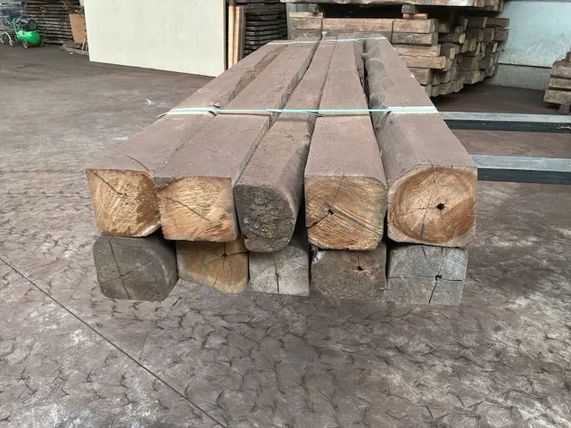 Balken in teak hout (10x) - afbeelding 3 van  5