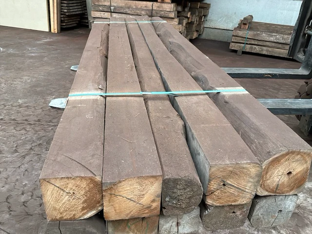 Balken in teak hout (10x) - afbeelding 5 van  5