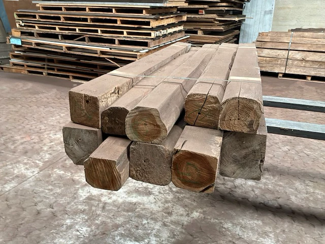 Balken in teak hout (10x) - afbeelding 4 van  6