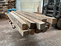 Balken in teak hout (12x) - afbeelding 3 van  5
