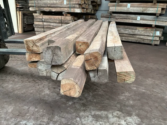 Balken in teak hout (12x) - afbeelding 5 van  5