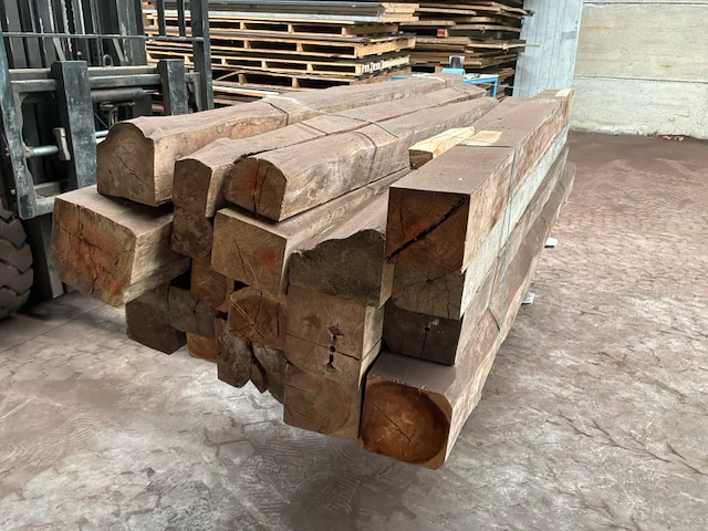 Balken in teak hout (19x) - afbeelding 4 van  6