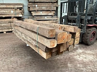 Balken in teak hout (19x) - afbeelding 3 van  5