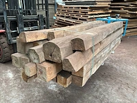 Balken in teak hout (19x) - afbeelding 4 van  5