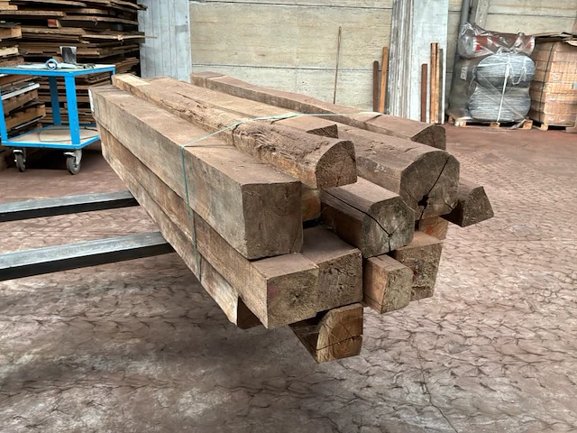 Balken in teak hout (19x) - afbeelding 5 van  5