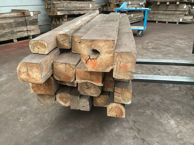Balken in teak hout (20x) - afbeelding 5 van  5
