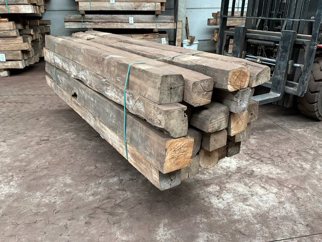 Balken in teak hout (22x) - afbeelding 3 van  6