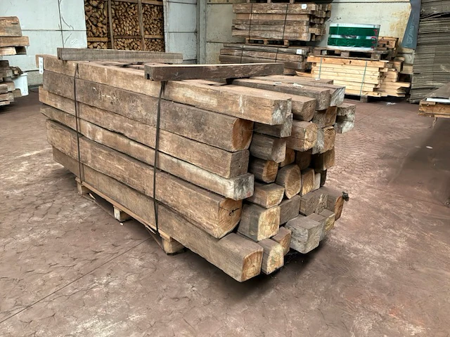 Balken in teak hout (37x) - afbeelding 2 van  6