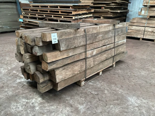 Balken in teak hout (37x) - afbeelding 3 van  6