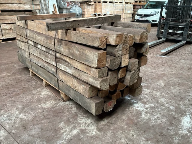 Balken in teak hout (37x) - afbeelding 5 van  6