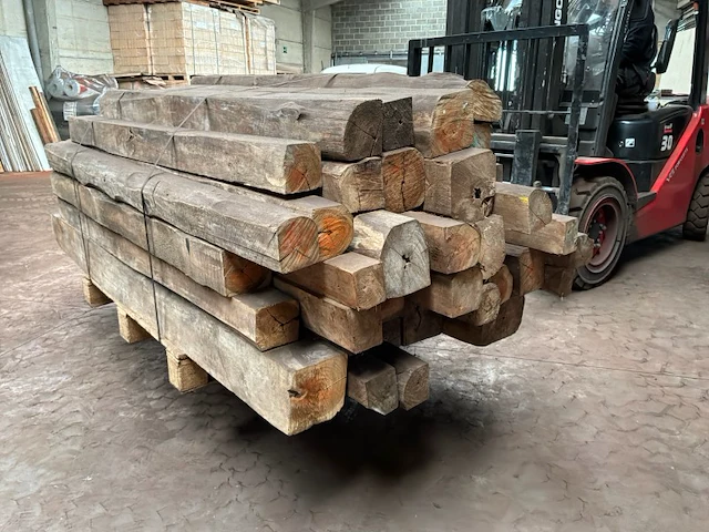 Balken in teak hout (38x) - afbeelding 3 van  6