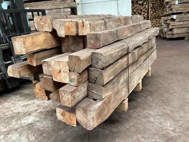 Balken in teak hout (38x) - afbeelding 4 van  6
