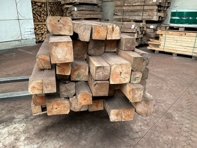 Balken in teak hout (38x) - afbeelding 5 van  6