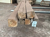 Balken in teak hout (6x) - afbeelding 2 van  5
