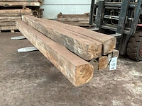 Balken in teak hout (6x) - afbeelding 3 van  5