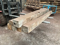 Balken in teak hout (6x) - afbeelding 4 van  5