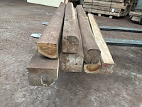Balken in teak hout (7x) - afbeelding 2 van  6