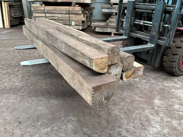 Balken in teak hout (7x) - afbeelding 3 van  6