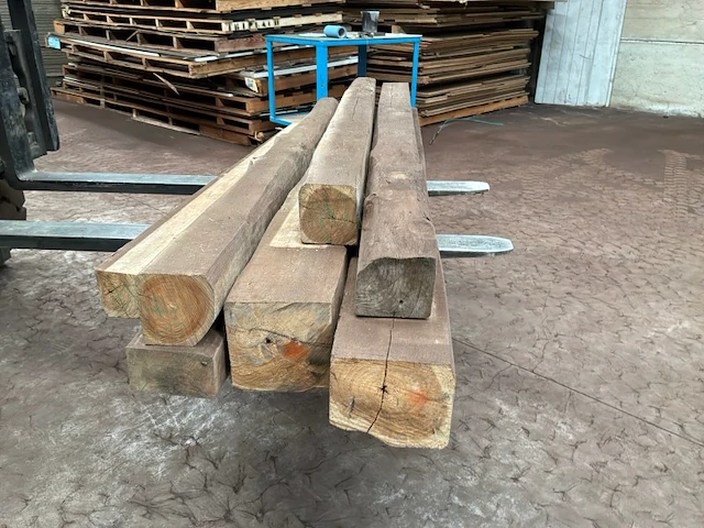 Balken in teak hout (7x) - afbeelding 5 van  6