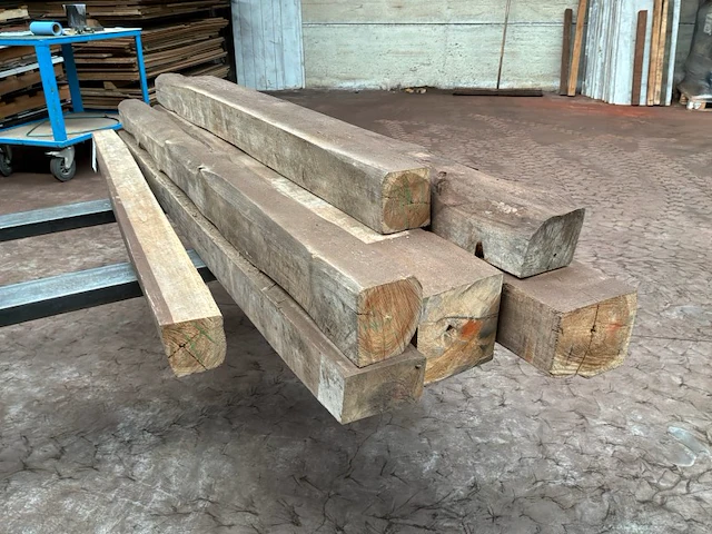 Balken in teak hout (7x) - afbeelding 6 van  6